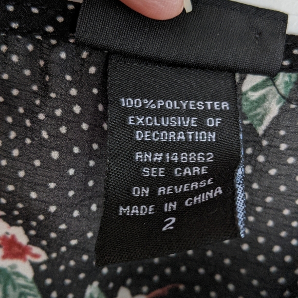 Sheer Torrid Floral Polka Dot Blouse - Picture 3 of 4